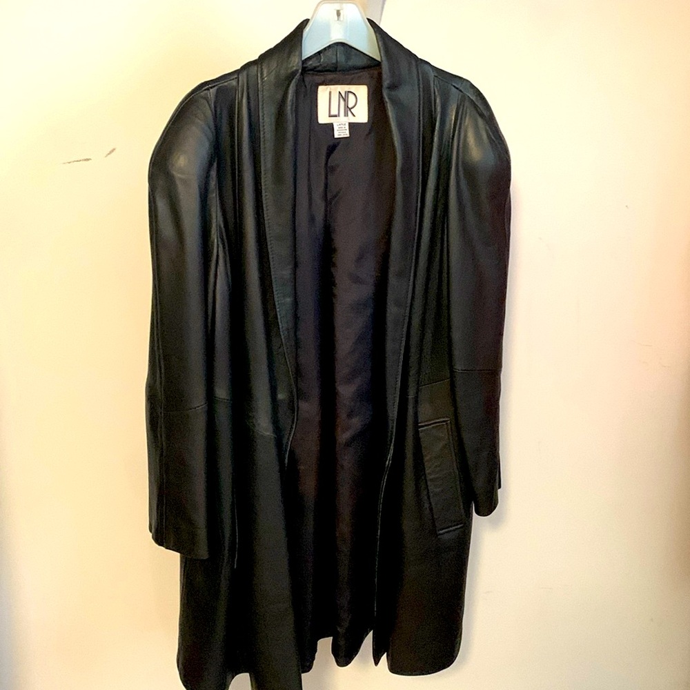 LNR Vintage Womens Leather Trench Coat